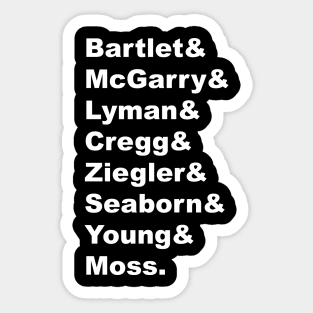 West Wing Crew Sticker